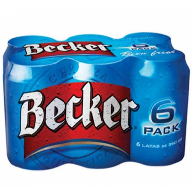 Imagen de CERVEZA BECKER PACK 6 LATAS 350 CC.