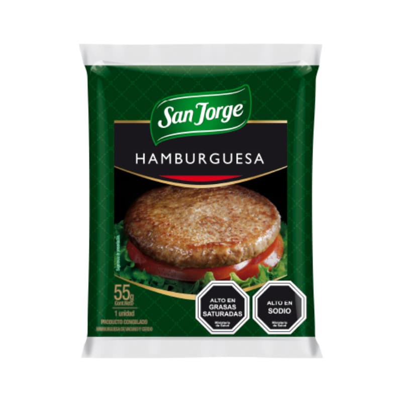 Imagen de HAMBURGUESA VACUNO SAN JORGE 55 GRS