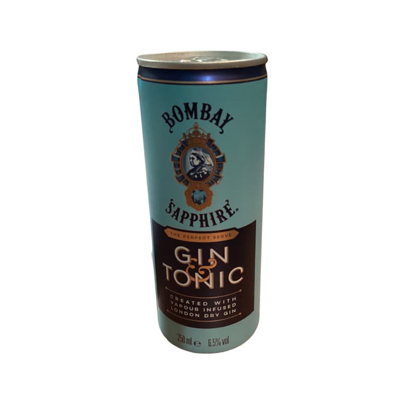 Imagen de GIN AND TONIC BOMBAY SAPHIRE LATA 250CC