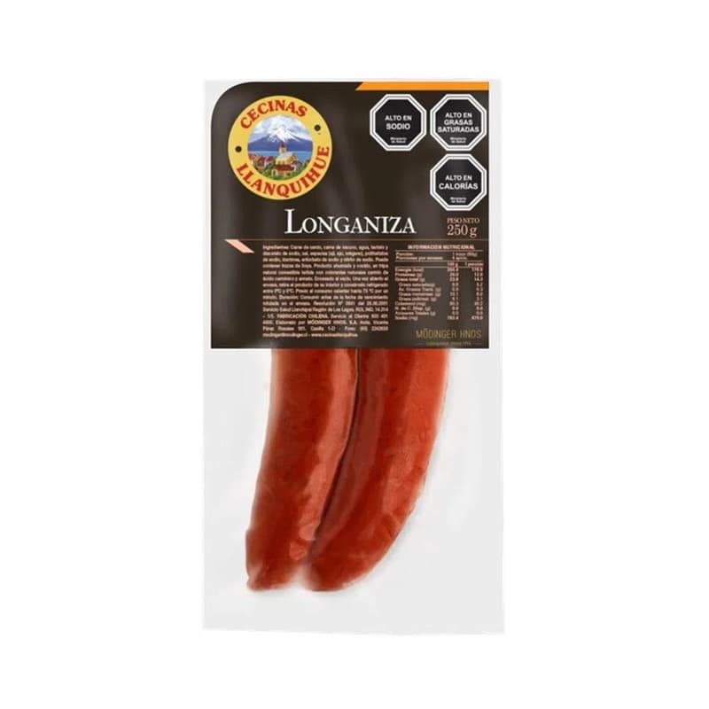 Imagen de LONGANIZA MODINGER 250GRS 2 UNIDADES