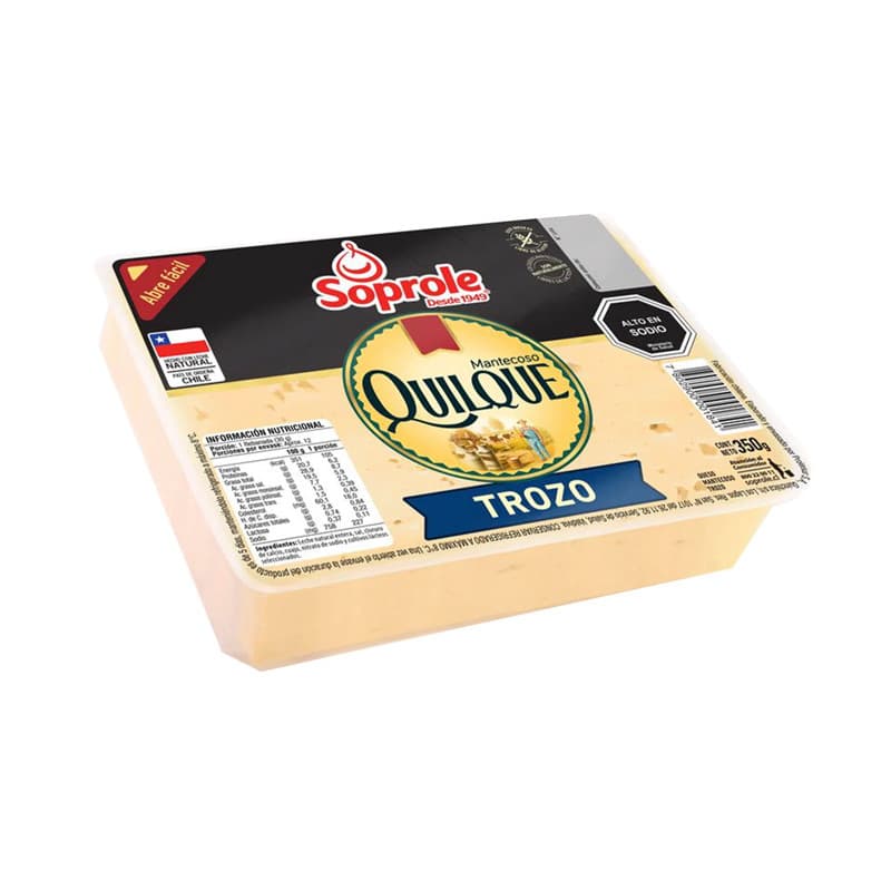Imagen de QUESO MANTECOSO QUILQUE SOPROLE TROZO 350GRS