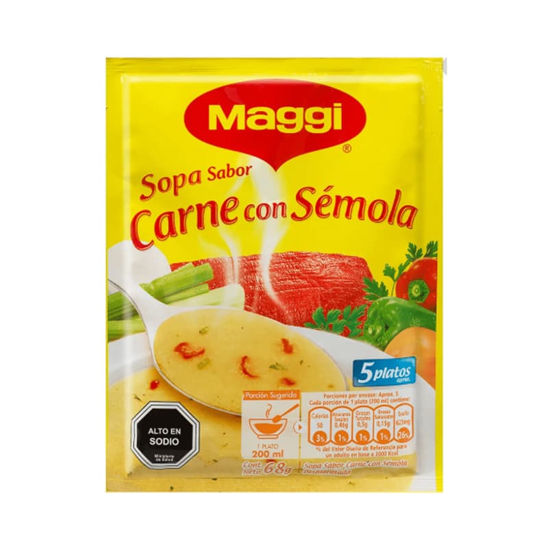 Imagen de SOPA CARNE CON SEMOLA 68GR MAGGI