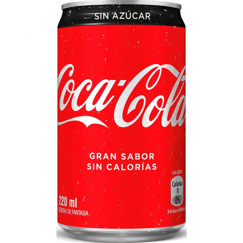 Imagen de BEBIDA COCA COLA ZERO 220CC LATA