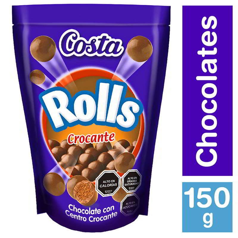 Imagen de CHOCOLATE ROLLS CROCANTE COSTA 150GR