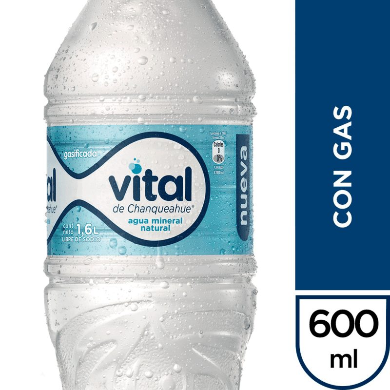 Imagen de AGUA MINERAL VITAL CON GAS 600CC DESECHABLE
