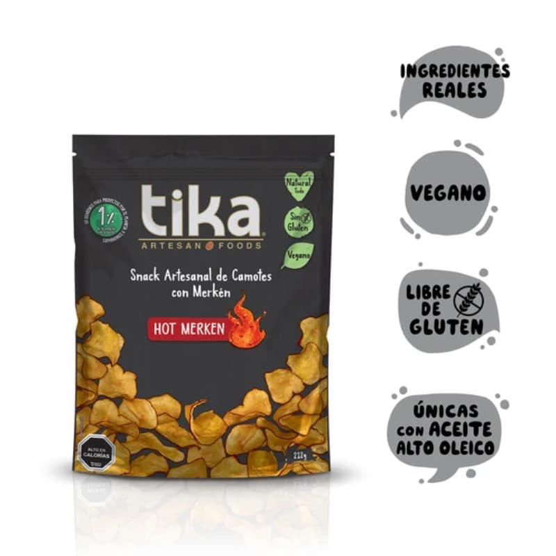 Imagen de PAPAS FRITAS TIKA HOT MERKEN 212GR