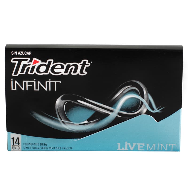 Imagen de CHICLE TRIDENT INFINIT PEPPERMINT 26.6 GRS