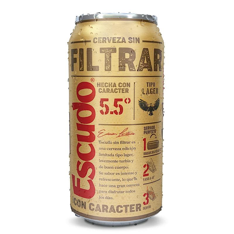 Imagen de CERVEZA ESCUDO SIN FILTRAR 473CC LATA