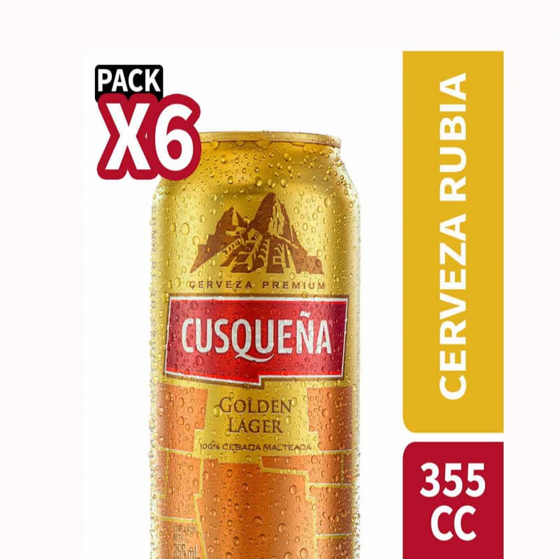 Imagen de CERVEZA CUSQUEÑA SIX PACK 355CC LATA