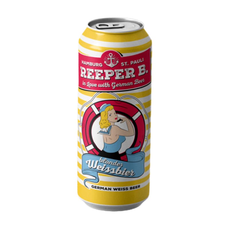 Imagen de CERVEZA ALEMANA REEPER B. GERMAN WEISS BEER 5.4° LATA 500CC