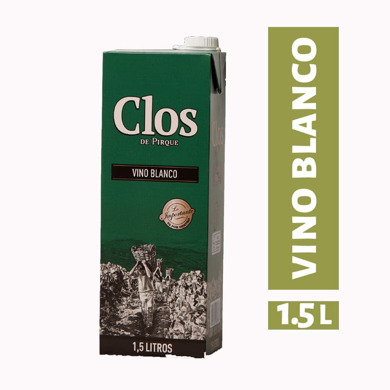 Imagen de VINO CLOS DE PIRQUE BLANCO 1500CC TETRA