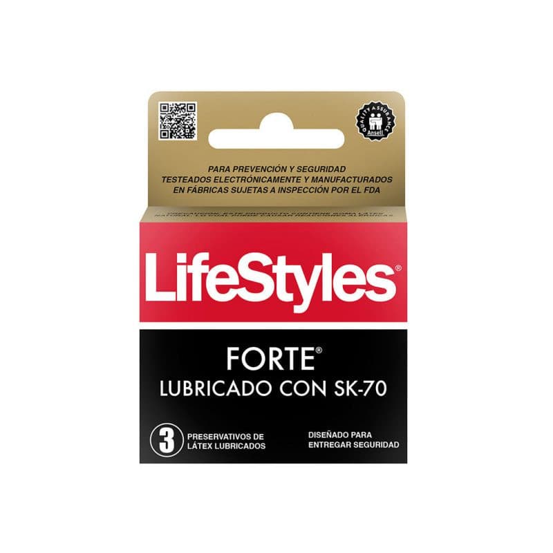 Imagen de PRESERVATIVOS LIFESTYLES FORTE 3 UNIDADES