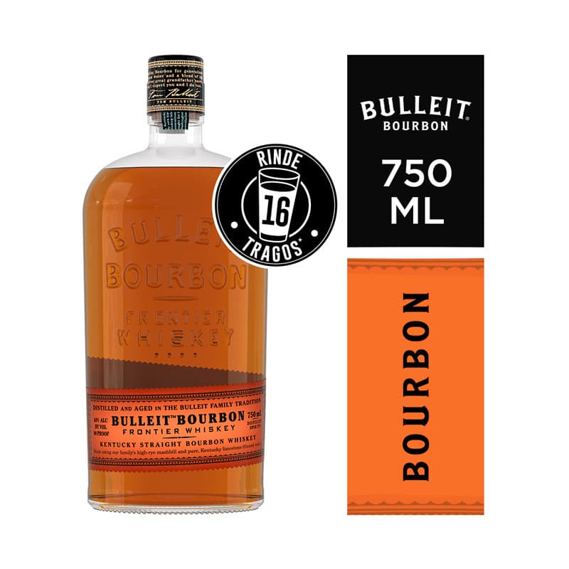 Imagen de WHISKY BOURBON BULLEIT FRONTIER 750CC