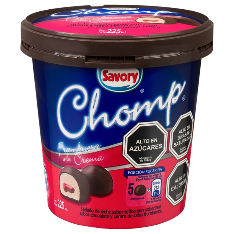 Imagen de CHOMP FRAMBUESA A LA CREMA SAVORY 225 GRS