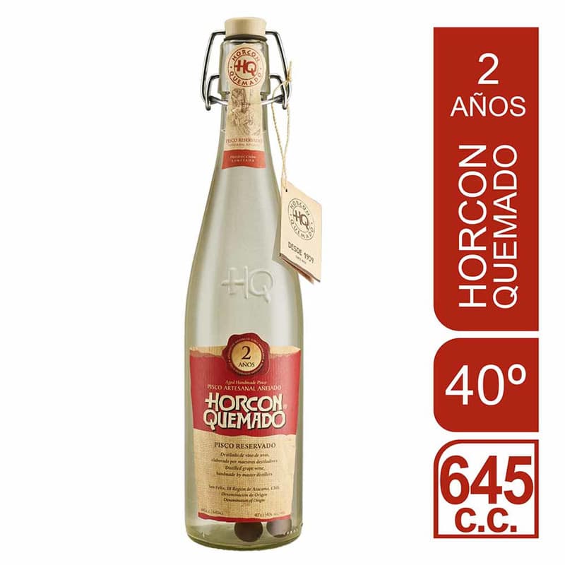 Imagen de PISCO HORCON QUEMADO 2 AÑOS 40° BOTELLA VIDRIO 645CC