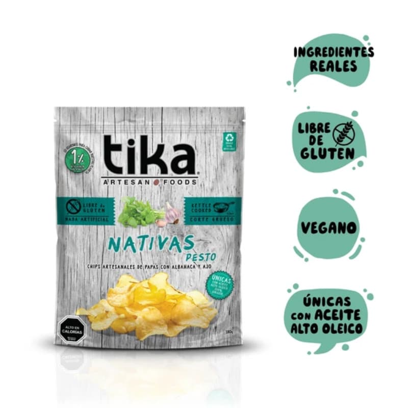 Imagen de PAPAS FRITAS TIKA NATIVAS PESTO 180GR