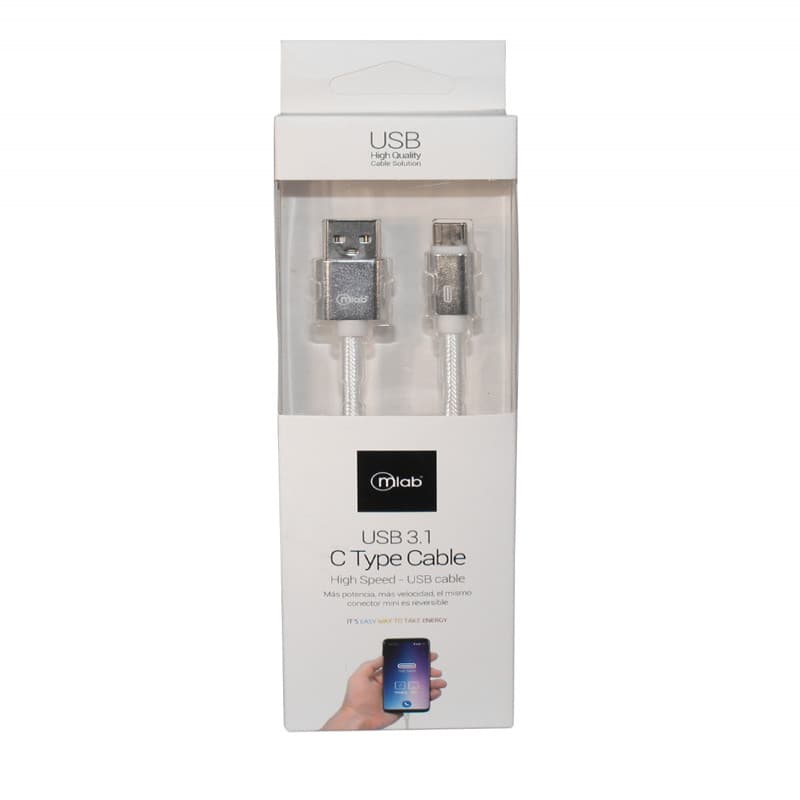 Imagen de CABLE USB 3.1 MICROLAB TIPO C BLANCO