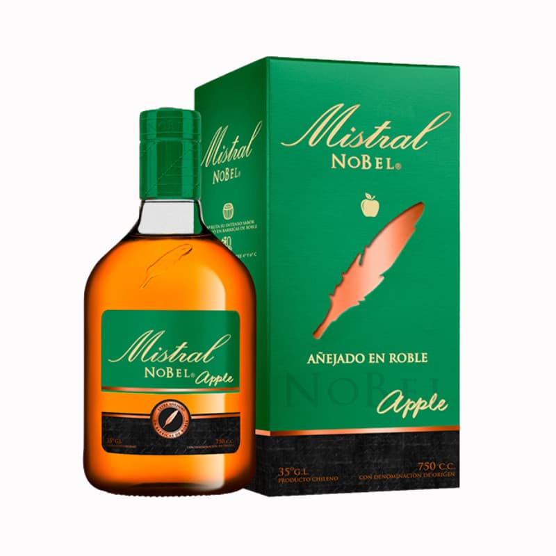 Imagen de PISCO MISTRAL NOBEL APPLE 40° 750CC