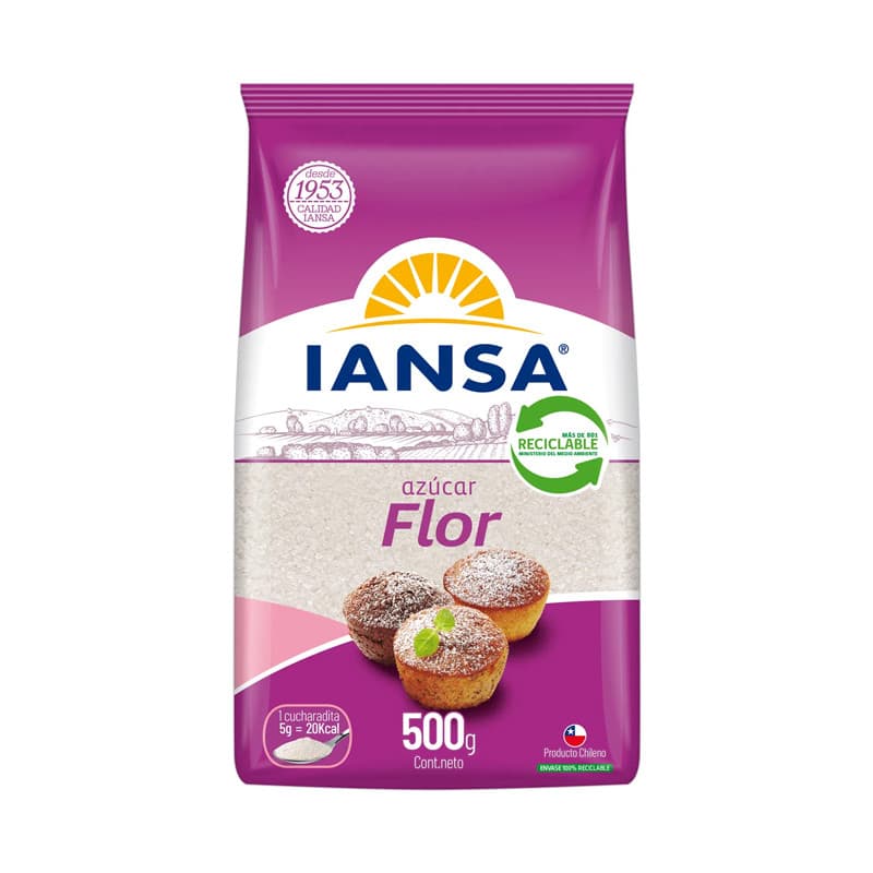 Imagen de AZUCAR FLOR IANSA 500 GR.