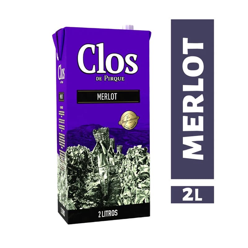 Imagen de VINO CLOS DE PIRQUE MERLOT/CABERNET 2000CC TETRA