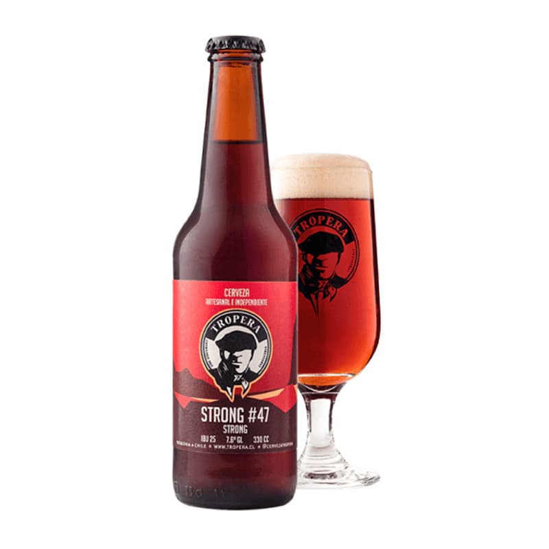 Imagen de CERVEZA ARTESANAL TROPERA STRONG 47 7.6°° 330CC