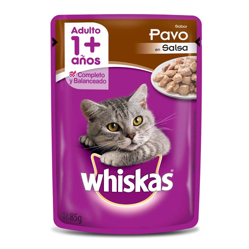 Imagen de ALIMENTOS DE GATO WHISKAS PAVO EN SALSA 85GR