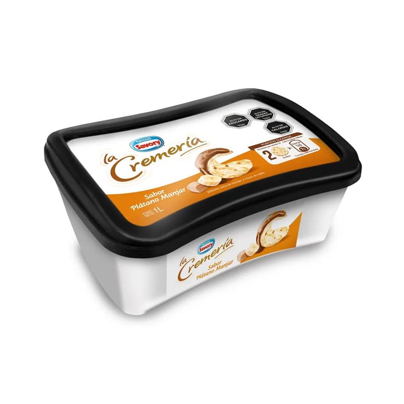 Imagen de HELADO SAVORY LA CREMERIA PLATANO MANJAR 1 LT