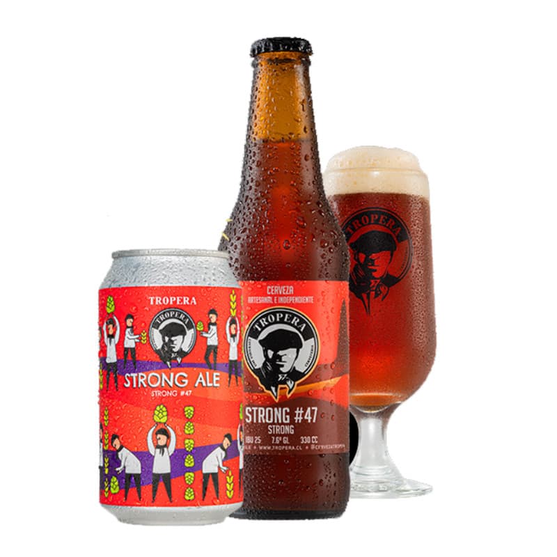 Imagen de CERVEZA ARTESANAL TROPERA STRONG ALE LATA 355CC
