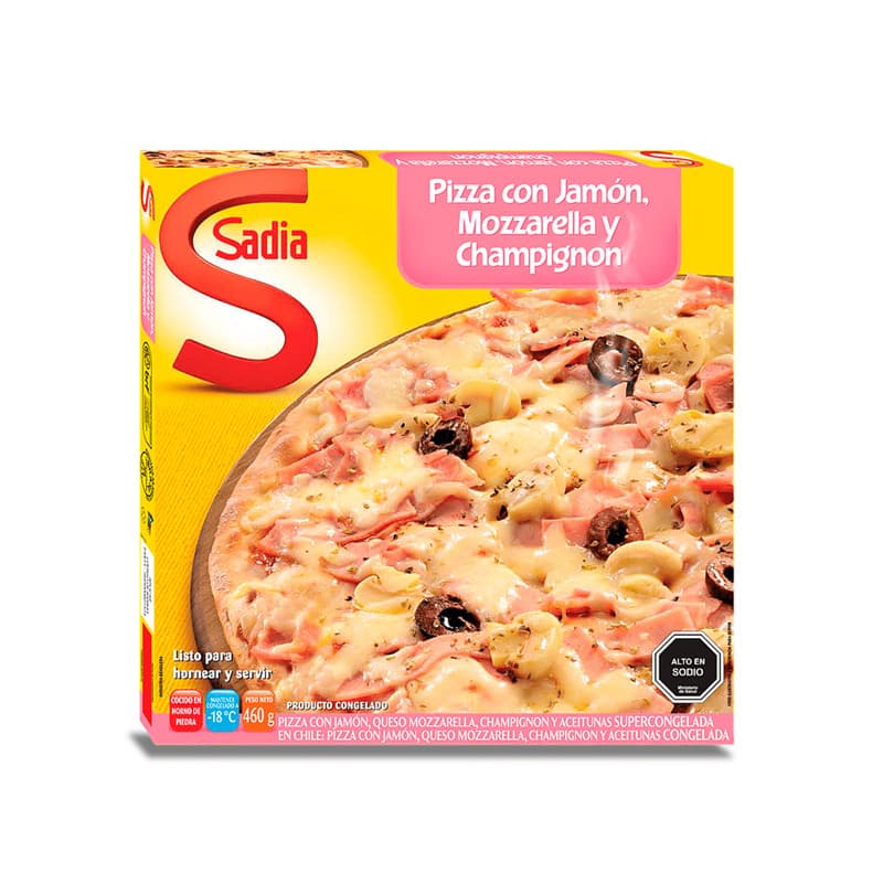 Imagen de PIZZA SADIA JAMON, MOZZARELLA Y CHAMPIÑON 460 GRS