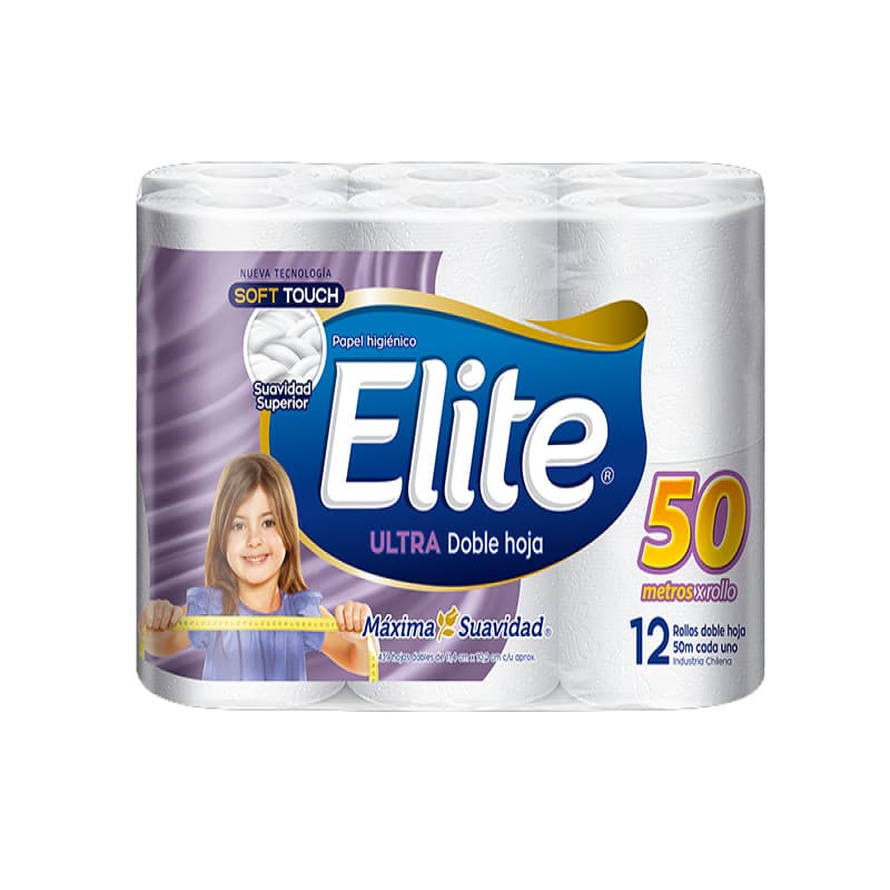 Imagen de PAPEL HIGIENICO ELITE DOBLE HOJA 50 METROS 1 ROLLO