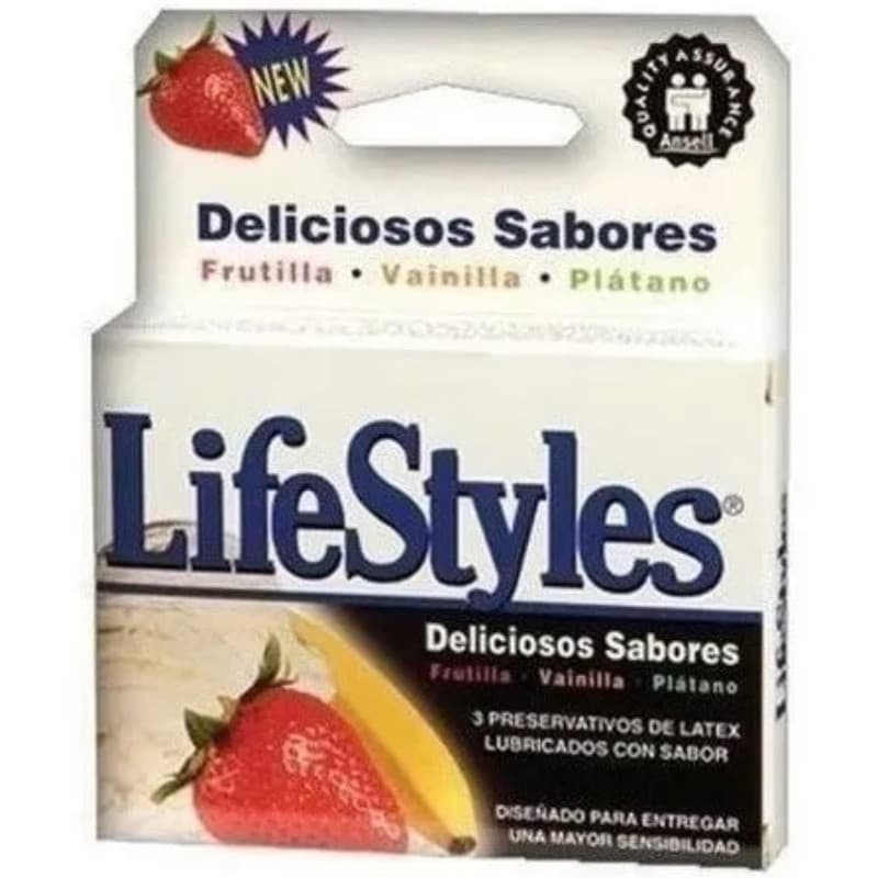 Imagen de PRESERVATIVOS LIFESTYLES CON SABOR 3 UNIDADES