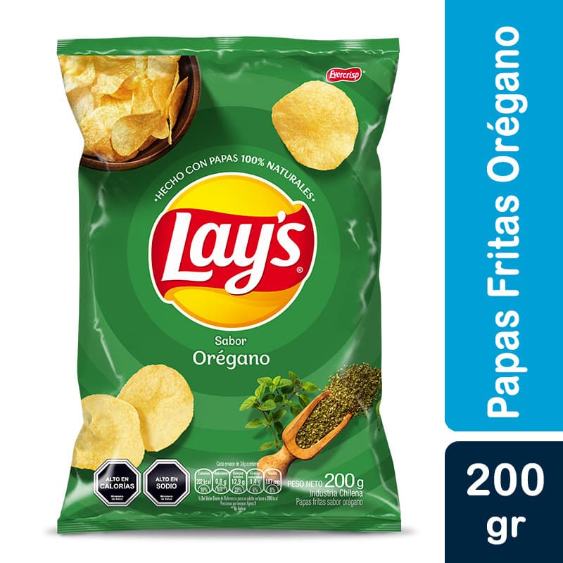 Imagen de PAPAS FRITAS LAYS TAMAÑO L SABOR OREGANO 170GRS