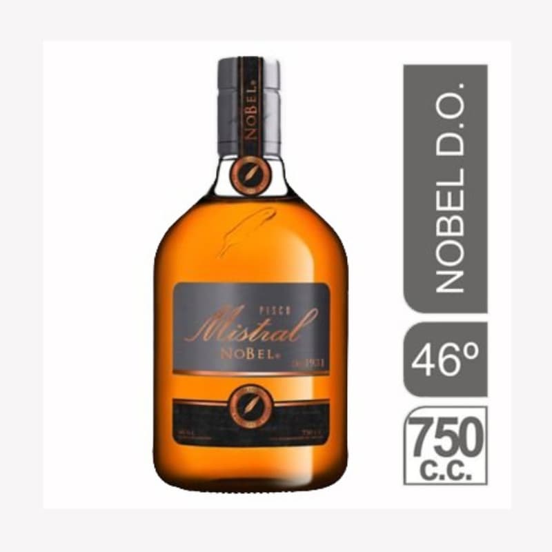 Imagen de PISCO MISTRAL NOBEL CRISTALINO 40º 750CC