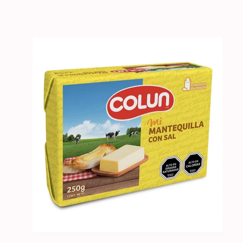 Imagen de MANTEQUILLA COLUN PASTEURIZADA CON SAL 250 GR