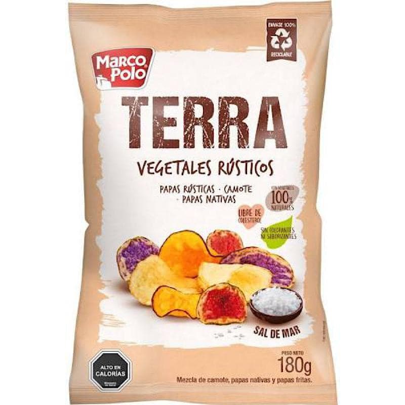 Imagen de PAPAS FRITAS TERRA VEGETALES RUSTICOS MARCO POLO 180GR