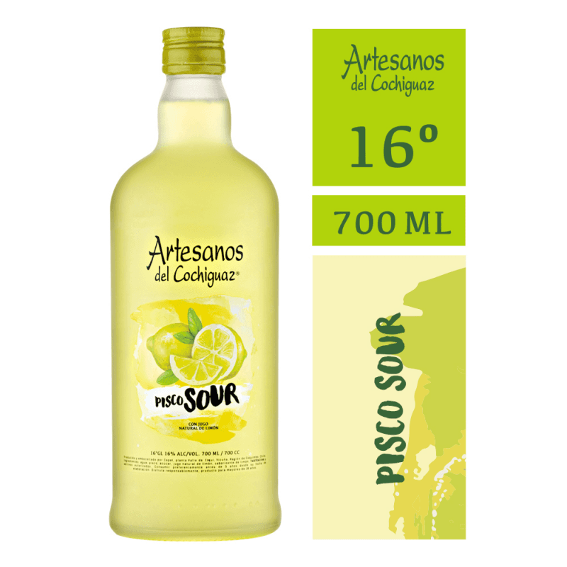 Imagen de PISCO ARTESANOS COCTEL SOUR JUGO NATURAL 16º 700CC