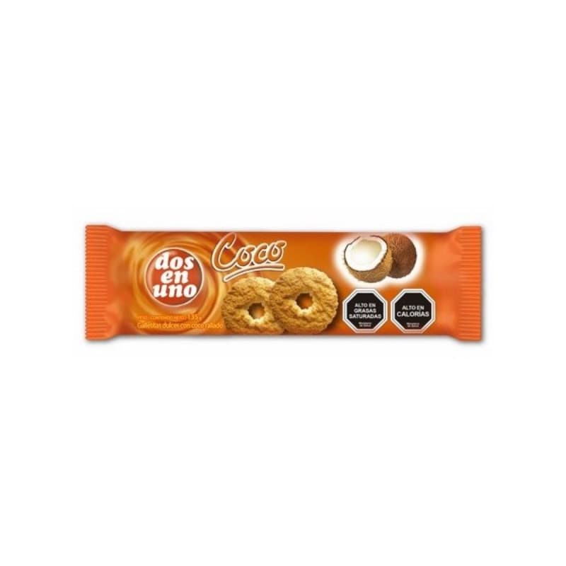Imagen de GALLETA DULCE DE COCO DOS EN UNO 105GR
