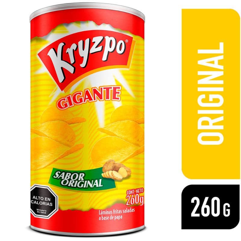 Imagen de PAPAS FRITAS KRYZPO SABOR ORIGINAL 260GR TARRO