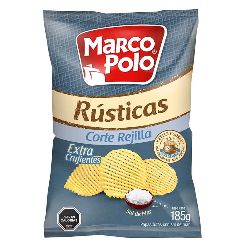 Imagen de PAPAS FRITAS RUSTICAS CORTE REJILLA MARCO POLO 185GR