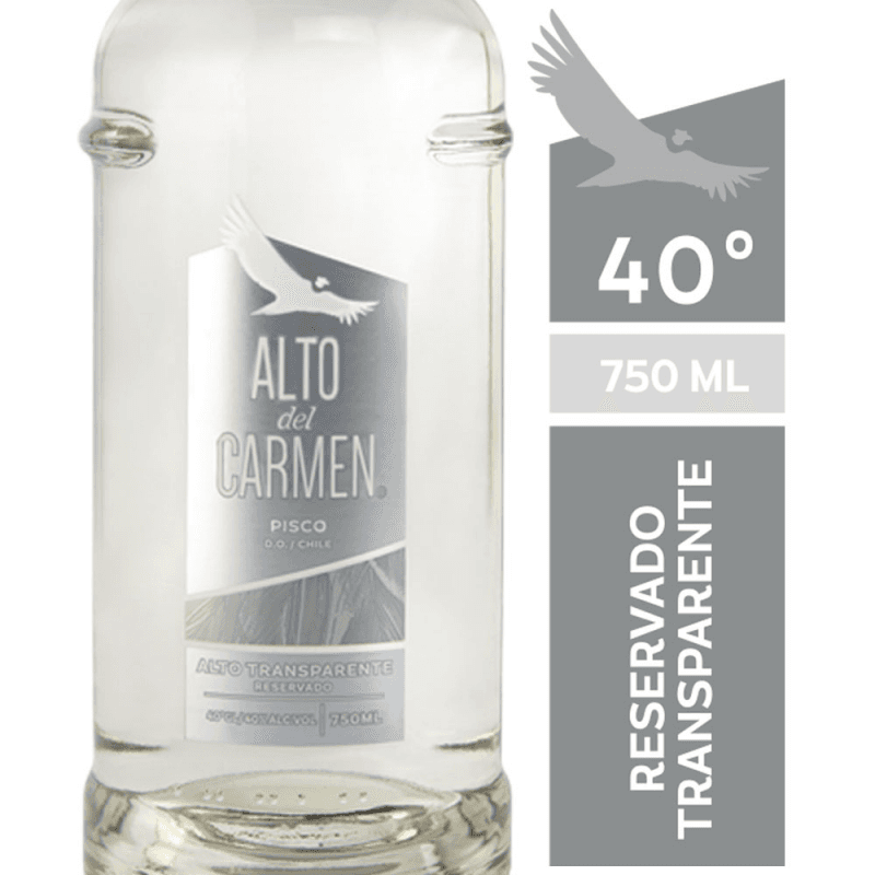 Imagen de PISCO ALTO DEL CARMEN RESERVADO TRANSPARENTE 40ª 750CC