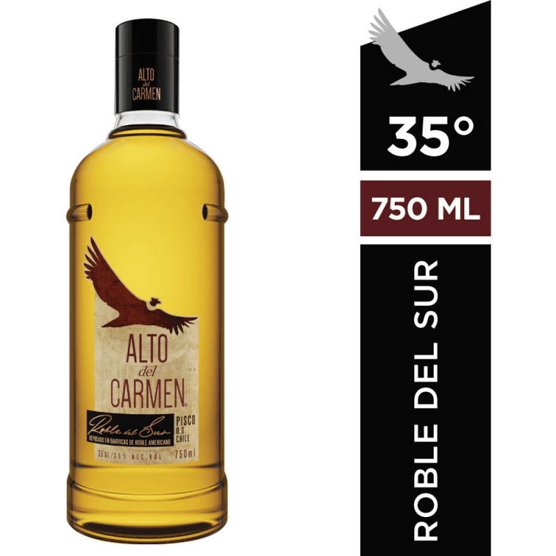 Imagen de PISCO ALTO DEL CARMEN 35° ROBLE DEL SUR 750CC